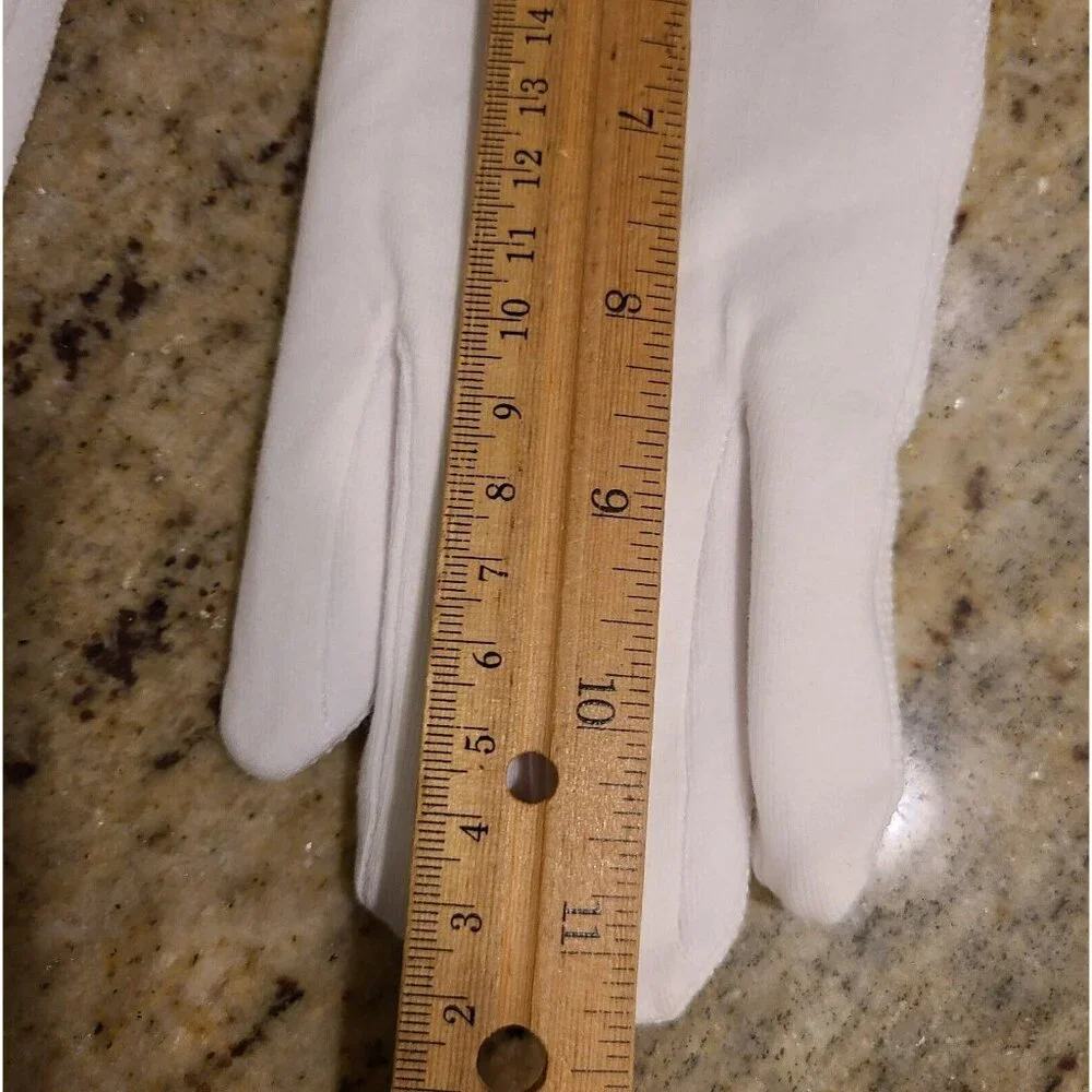 2 Pair New! Womens Size L/XL White Stretch Grip Lined Costume Uniform Gloves